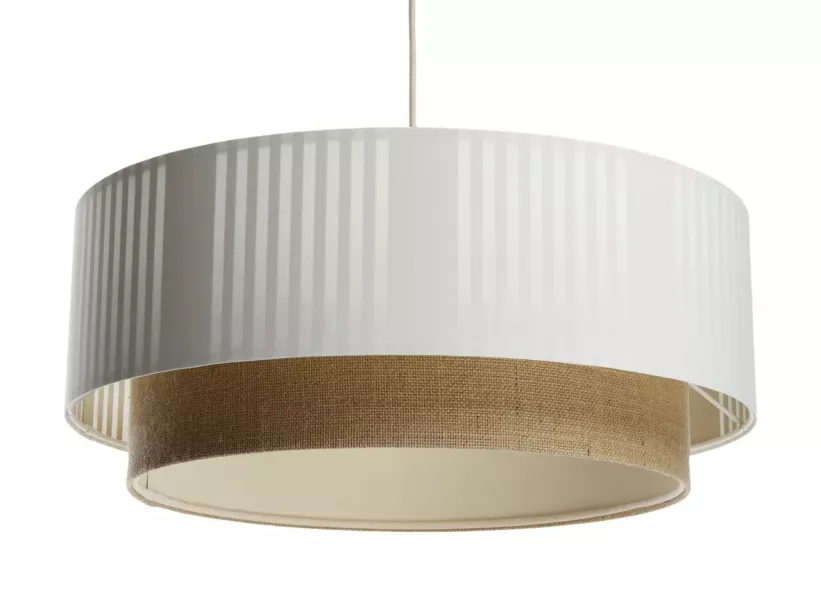 Lampa wisząca DUO LAMI LINE 60x25 biała/jutowa 417256