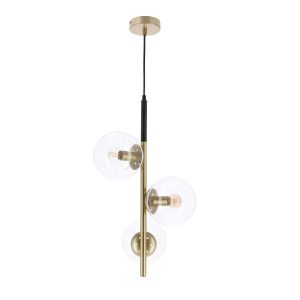 Lampa wisząca Duo przezroczyste kule złota 3xE14x15W IP20 Candellux 989728 Lampa wisząca Duo przezroczyste kule złota 3xE14x15W IP20 Candellux 989728
