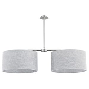 Lampa wisząca DUO szare abażury szaro-dymiona 2xE27x15W IP20 Alfa 1025574 Lampa wisząca DUO szare abażury szaro-dymiona 2xE27x15W IP20 Alfa 1025574
