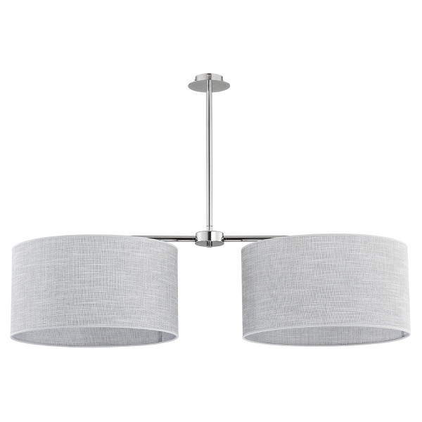 Lampa wisząca DUO szare abażury szaro-dymiona 2xE27x15W IP20 Alfa 1025574
