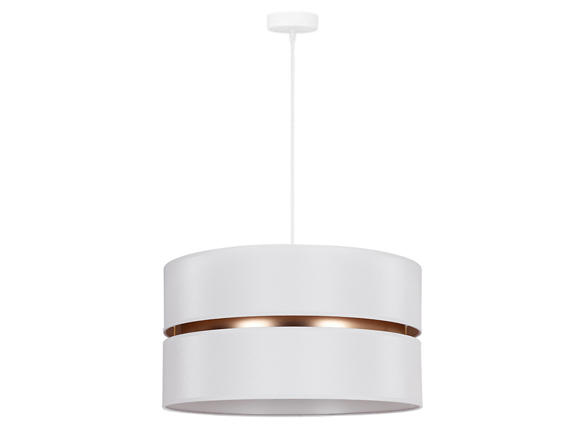 Lampa wisząca Duo tkaninowa biała 333580
