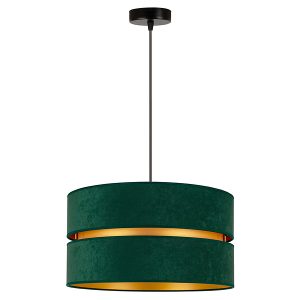 Lampa wisząca Duo welurowa zielona 333579 Lampa wisząca Duo welurowa zielona 333579