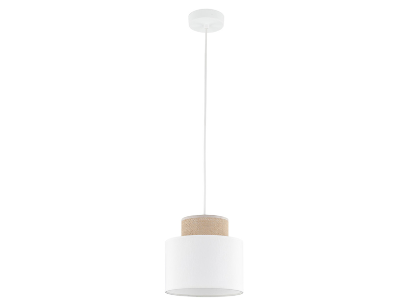 Lampa wisząca Duo White 160 cm tkaninowa biała 266212