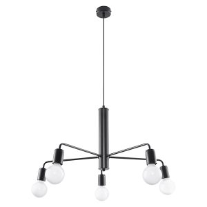 Lampa wisząca Duomo 5-punktowa stalowa czarna 23749 Lampa wisząca Duomo 5-punktowa stalowa czarna 23749