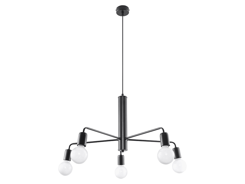 Lampa wisząca Duomo 5-punktowa stalowa czarna 23749