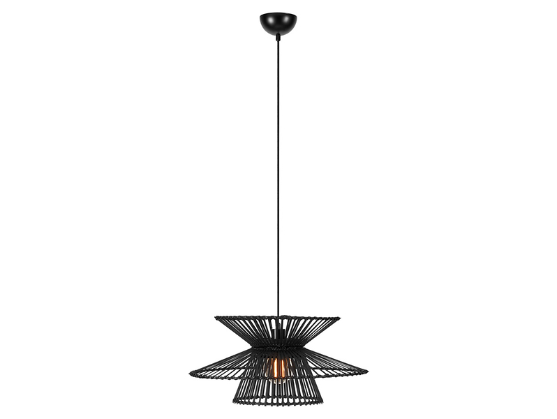 Lampa wisząca Duplici bambusowa czarna 223757