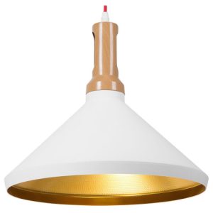 Lampa wisząca dwukolorowa biało-złota 60838 Lampa wisząca dwukolorowa biało-złota 60838