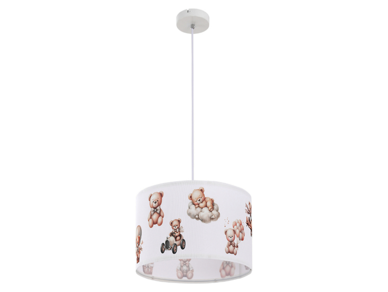 Lampa wisząca dziecięca 30 cm Miś tkanina 995302