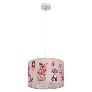 Lampa wisząca dziecięca 30 cm Wróżka tkanina 995301 Lampa wisząca dziecięca 30 cm Wróżka tkanina 995301