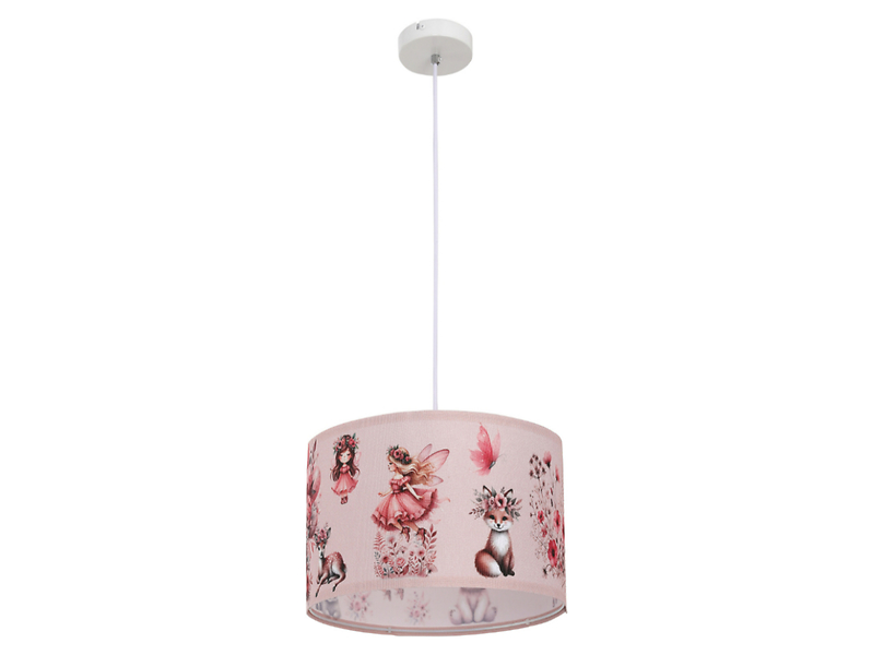 Lampa wisząca dziecięca 30 cm Wróżka tkanina 995301