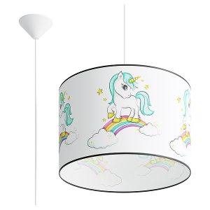 Lampa wisząca dziecięca Jednorożec 40 cm wielokolorowa 328568 Lampa wisząca dziecięca Jednorożec 40 cm wielokolorowa 328568