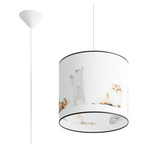 Lampa wisząca dziecięca Koty 30 cm wielokolorowa 328559 Lampa wisząca dziecięca Koty 30 cm wielokolorowa 328559