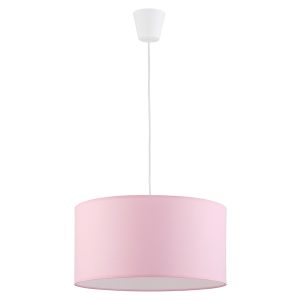 Lampa wisząca dziecięca Rondo tkaninowa różowa 56874 Lampa wisząca dziecięca Rondo tkaninowa różowa 56874