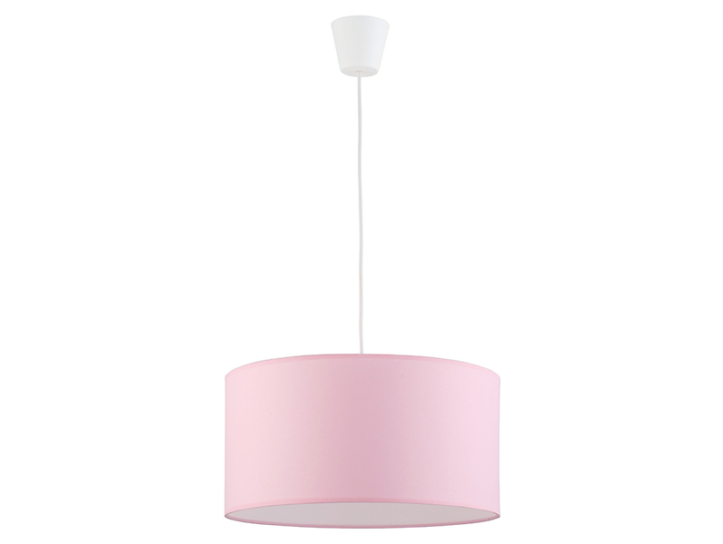Lampa wisząca dziecięca Rondo tkaninowa różowa 56874