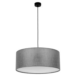 Lampa wisząca Earth tkaninowa szara 56777 Lampa wisząca Earth tkaninowa szara 56777