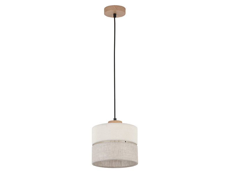 Lampa wisząca Eco 150 cm tkaninowa beżowa 56423