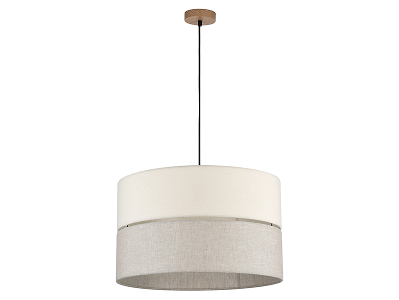 Lampa wisząca Eco 3-punktowa tkaninowa beżowa 56431