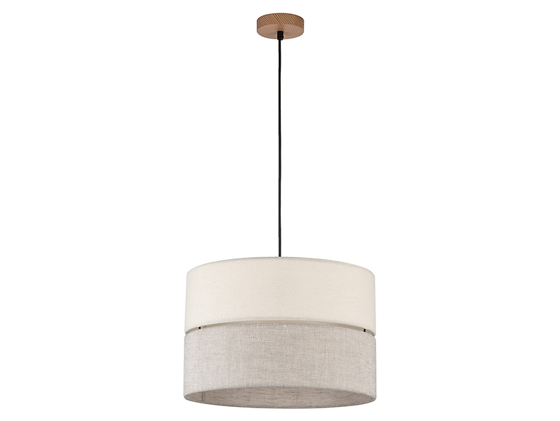 Lampa wisząca Eco 80 cm tkaninowa beżowa 56430