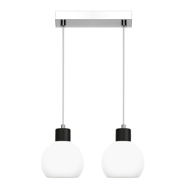 Lampa wisząca EDYLIT chrom białe kule glamour 2xE27 MOKA 14-118 1048927