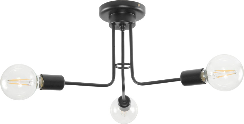 Lampa wisząca EDYLIT czarna loft 3xE27 FRIDA NEGRO 11-412 1048273