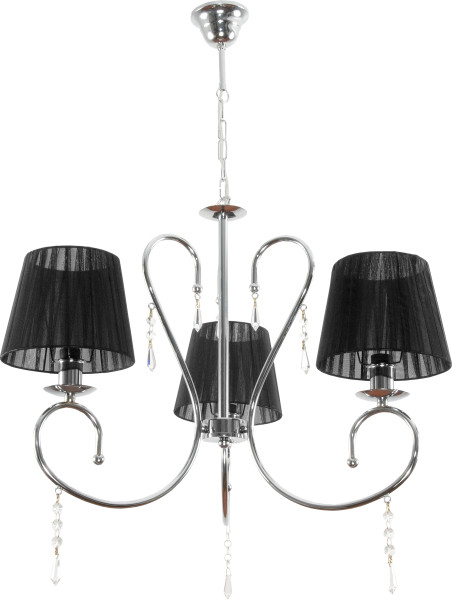 Lampa wisząca EDYLIT glamour kryształki abażur 3xE27 GINA 11-432 1048940