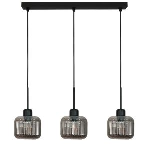 Lampa wisząca EDYLIT grafitowe klosze loft listwa 3xE27 BEKA GREY 15-004 1048969 Lampa wisząca EDYLIT grafitowe klosze loft listwa 3xE27 BEKA GREY 15-004 1048969