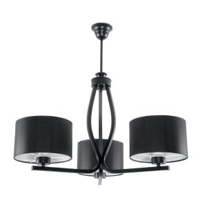 Lampa wisząca EDYLIT klasyczna czarna loft 3xE27 HILDA NEGRO 11-532 1048918 Lampa wisząca EDYLIT klasyczna czarna loft 3xE27 HILDA NEGRO 11-532 1048918