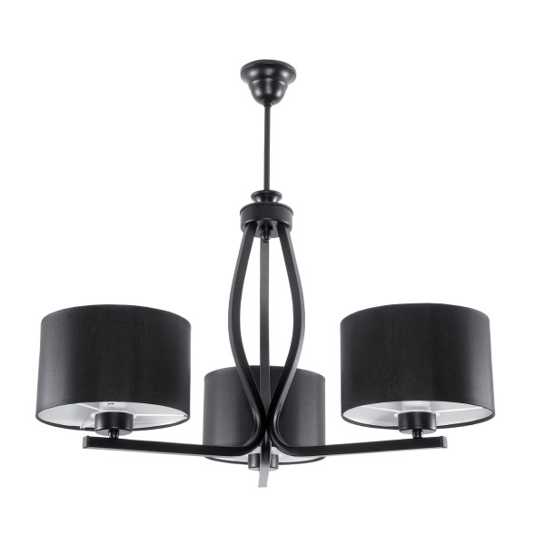 Lampa wisząca EDYLIT klasyczna czarna loft 3xE27 HILDA NEGRO 11-532 1048918