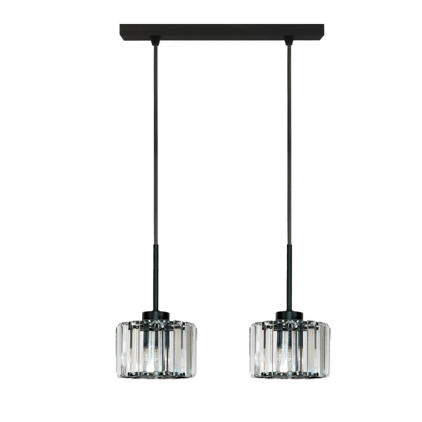 Lampa wisząca EDYLIT kryształowy klosz glamour nad stół 2xE27 OMENA 14-958 1048835