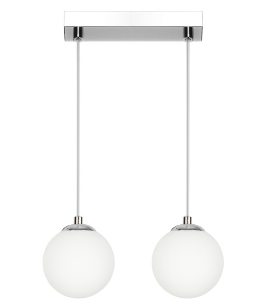 Lampa wisząca EDYLIT kule białe glamour chrom 2xE14 PELOTE 14-398 1048987