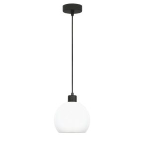 Lampa wisząca EDYLIT loft czarna białe kule 1xE27 KATARA 14-175 1048916 Lampa wisząca EDYLIT loft czarna białe kule 1xE27 KATARA 14-175 1048916