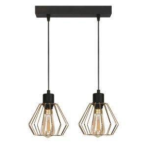 Lampa wisząca EDYLIT loft druciane klosze 2xE27 GIRO 14-308 1048830 Lampa wisząca EDYLIT loft druciane klosze 2xE27 GIRO 14-308 1048830