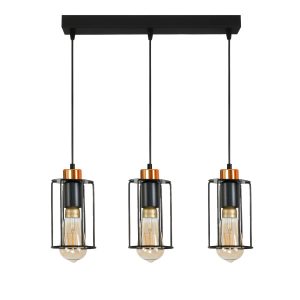 Lampa wisząca EDYLIT loft druciane klosze 3xE27 INGRID 14-352 1048907 Lampa wisząca EDYLIT loft druciane klosze 3xE27 INGRID 14-352 1048907