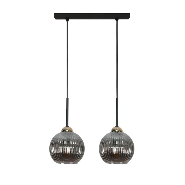 Lampa wisząca EDYLIT loft grafitowe klosze zwis nad stół 2xE27 PION 15-028 1048890