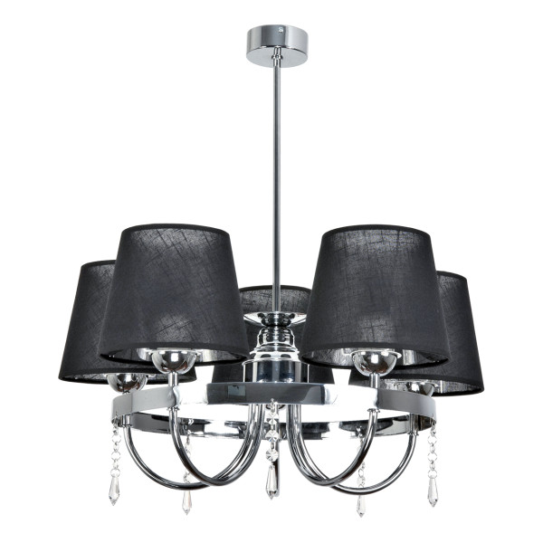 Lampa wisząca EDYLIT loft kryształki chrom 3xE27 DIANA NEGRO 12-420 1048953