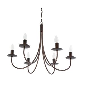 Lampa wisząca EDYLIT loft stare złoto 6xE14 LUMEN OLD 710/6 1048933 Lampa wisząca EDYLIT loft stare złoto 6xE14 LUMEN OLD 710/6 1048933