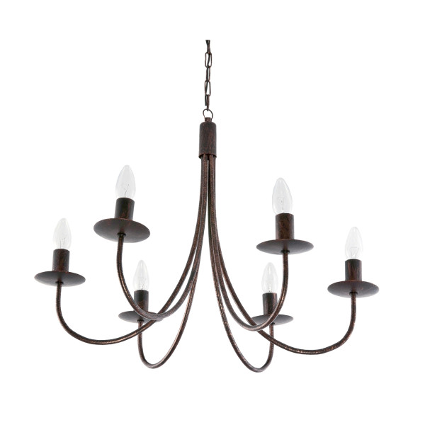 Lampa wisząca EDYLIT loft stare złoto 6xE14 LUMEN OLD 710/6 1048933