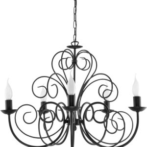 Lampa wisząca EDYLIT retro klasyczna czarna żyrandol 5xE14 HEKTOR 10-340 1048855 Lampa wisząca EDYLIT retro klasyczna czarna żyrandol 5xE14 HEKTOR 10-340 1048855