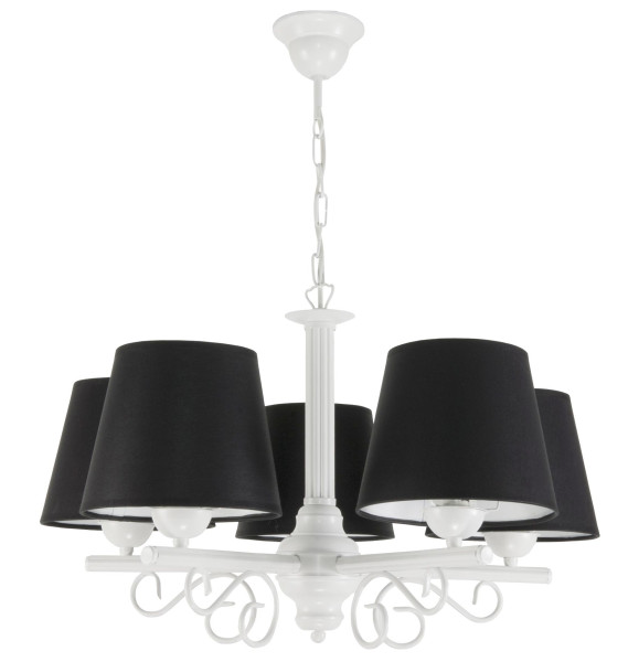 Lampa wisząca EDYLIT retro vintage biała 5xE27 NOMADA NEGRO 14-760 1048812