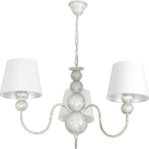 Lampa wisząca EDYLIT vintage retro biały abażur 3xE27 FRANK BIANCO 12-242 1049000 Lampa wisząca EDYLIT vintage retro biały abażur 3xE27 FRANK BIANCO 12-242 1049000