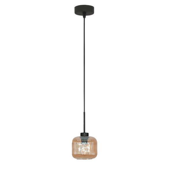 Lampa wisząca EDYLIT zwis loft bursztynowy klosz 1xE27 BEKA AMBER 15-015 1005243