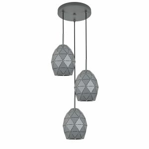 Lampa wisząca EGANA grafitowa metalowa E27 100 cm 1068212 Lampa wisząca EGANA grafitowa metalowa E27 100 cm 1068212