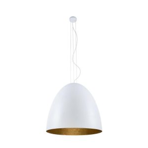 Lampa wisząca EGG biały-złoty stal E27 350 cm 1071973 Lampa wisząca EGG biały-złoty stal E27 350 cm 1071973