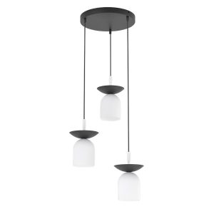 Lampa wisząca EGO czarno-biała 3xE14x15W wym:120x30x30cm IP20 Emibig 990295 Lampa wisząca EGO czarno-biała 3xE14x15W wym:120x30x30cm IP20 Emibig 990295