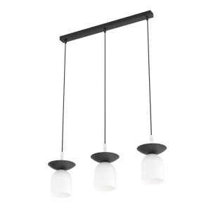 Lampa wisząca EGO czarno-biała 3xE14x15W wym:120x60x11cm IP20 Emibig 990296 Lampa wisząca EGO czarno-biała 3xE14x15W wym:120x60x11cm IP20 Emibig 990296