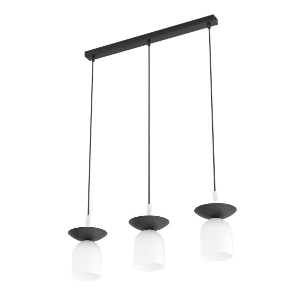 Lampa wisząca EGO czarno-biała 3xE14x15W wym:120x60x11cm IP20 Emibig 990296