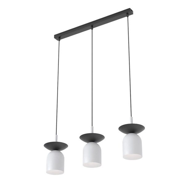 Lampa wisząca EGO szaro-czarna 3xE14x15W wym:120x60x11cm IP20 Emibig 990298