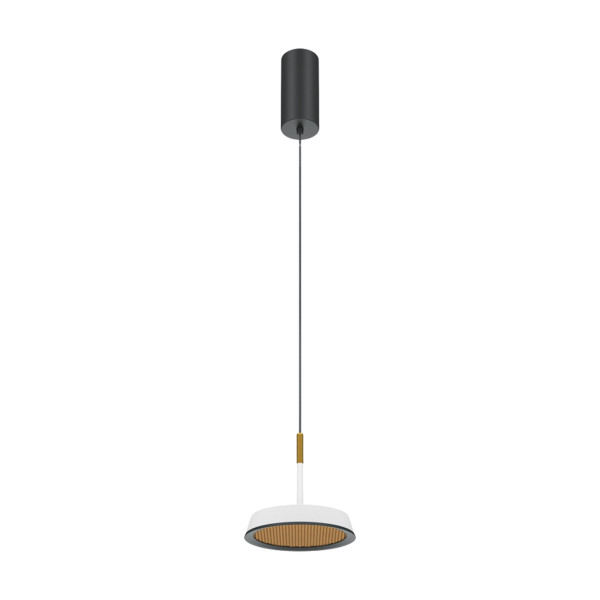 Lampa wisząca El biało-czarna-złota LED 1x12W Ciepła biel 800lm Maytoni 849448