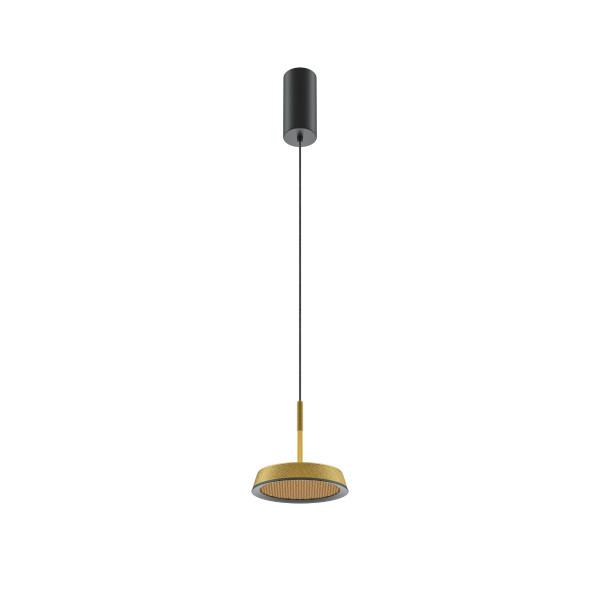 Lampa wisząca EL czarno-złota LED 12W 3000K 700lm Maytoni 1021094