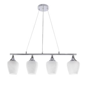 Lampa wisząca Electra białe klosze chromowana 4xE27x60W IP20 Candellux 989725